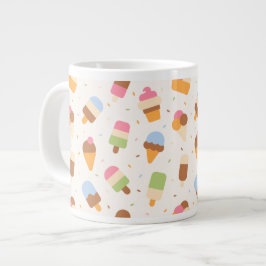 Grande Tasse Motif de crème glacée, cône de crème glacée, Popsi