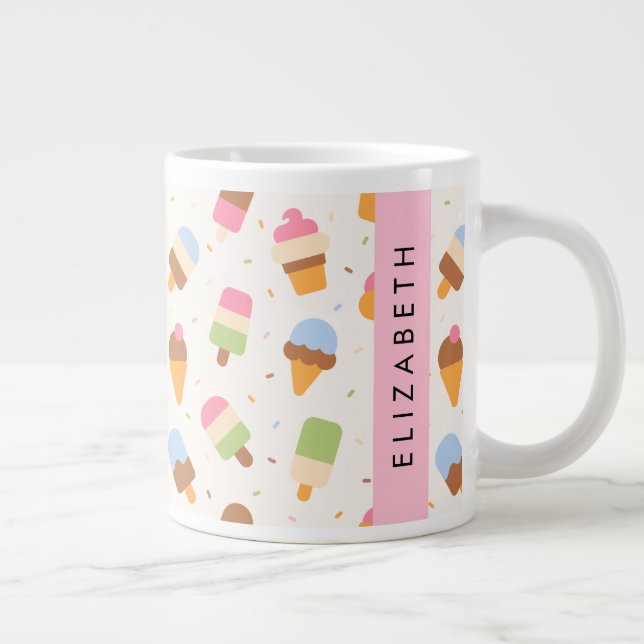 Grande Tasse Motif de crème glacée, cône de crème glacée, Votre (Droite)