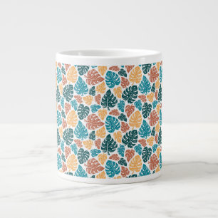 Grande Tasse Motif de feuille de Monstera Tropical - Nature col