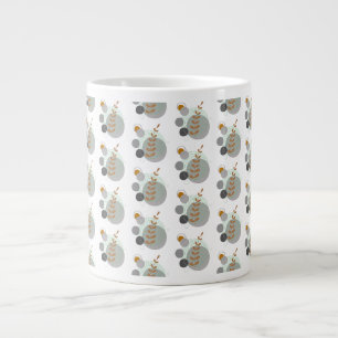 Grande Tasse Motif de feuille rétro