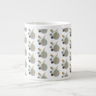 Grande Tasse Motif de feuille rétro