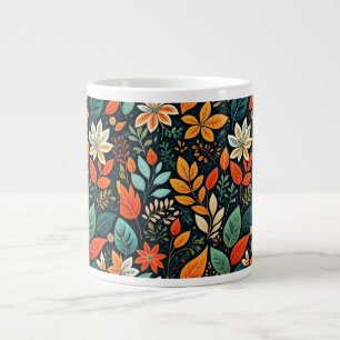 Grande Tasse Motif de fleurs exotiques florales