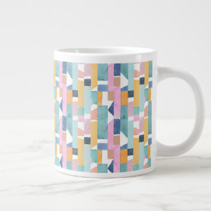 Grande Tasse Motif de forme d'aquarelle Abstraite
