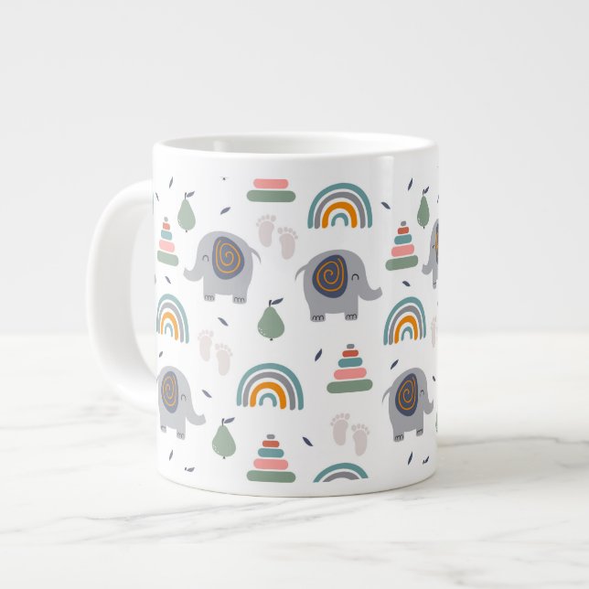 Grande Tasse Motif de jouets pour bébé mou (Devant gauche)