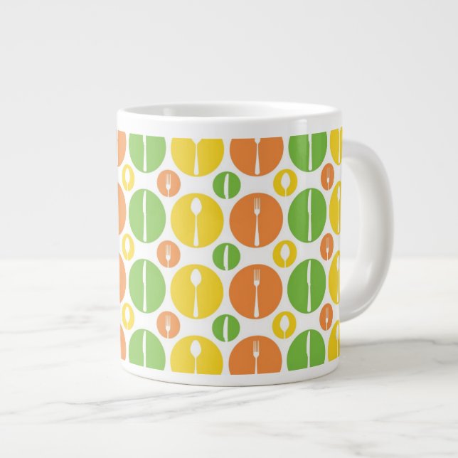 Grande Tasse Motif de la couture Vintage (Devant droit)