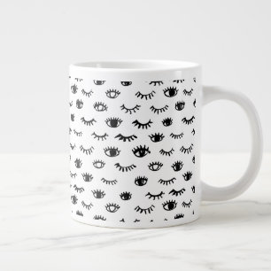 Grande Tasse Motif de l'Eyelash Doodle