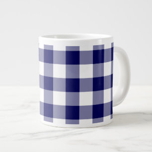 Grande Tasse Motif de marine et de En vichy blanc