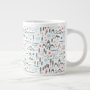 Grande Tasse Motif de montagne
