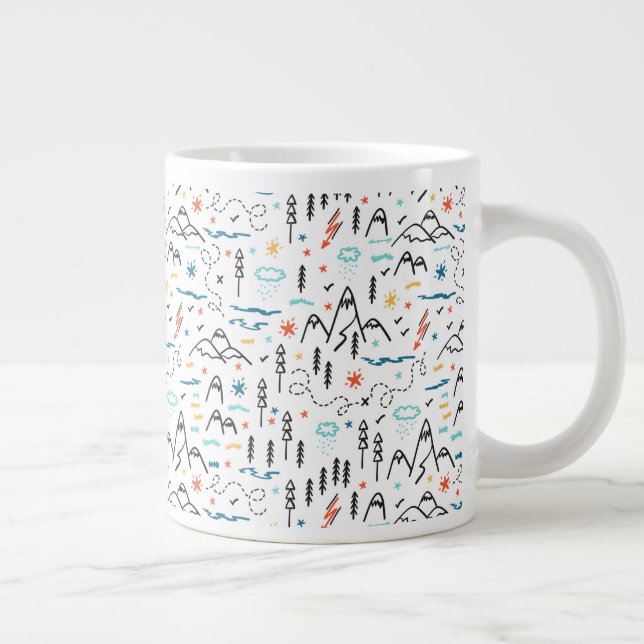 Grande Tasse Motif de montagne (Droite)