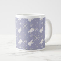 Motif de Noël avec ours polaires et flocons de nei