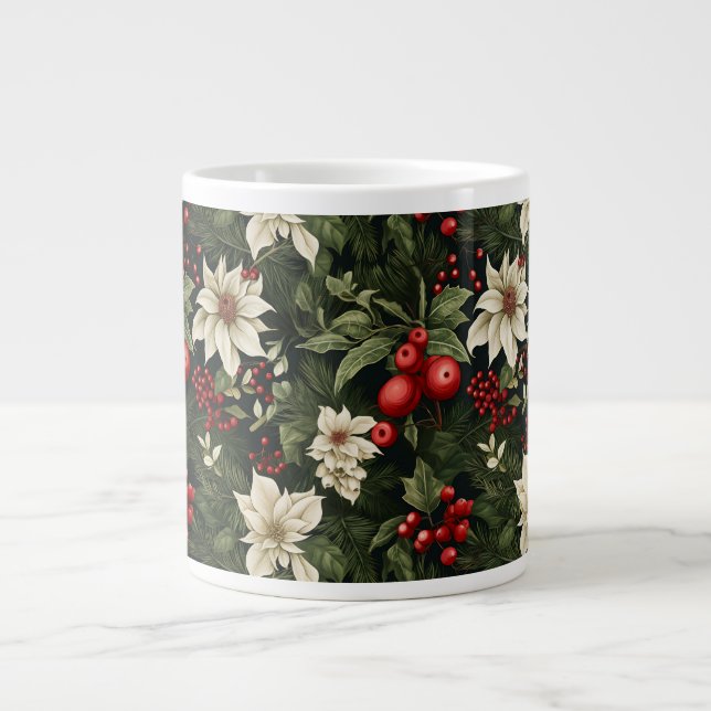 Grande Tasse Motif de Noël botanique (Devant)