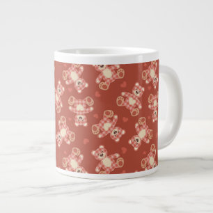 Grande Tasse motif de patchwork d'ours