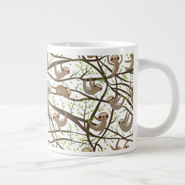 Grande Tasse Motif de Sloth souriant (Droite)