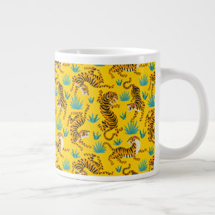Grande Tasse Motif de tigre d'or asiatique