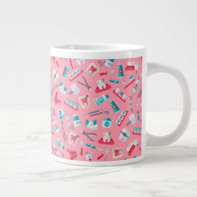 Grande Tasse Motif dentaire rose (Droite)