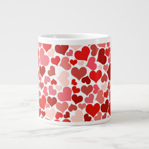 Grande Tasse Motif des Coeurs de la Saint Valentin