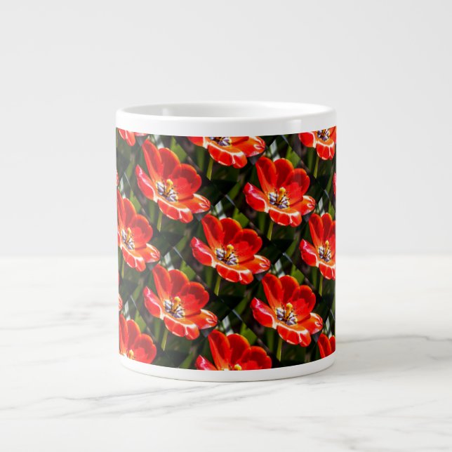 Grande Tasse Motif des Tulipes rouges (Devant)