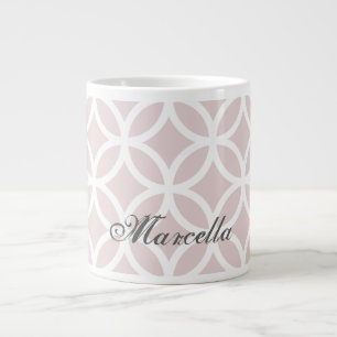 Grande Tasse Motif Diamant Rose Personnalisé Géant Mug