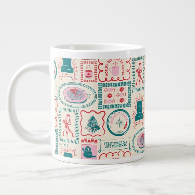 Grande Tasse Motif d'icône Elf Holiday (Gauche)