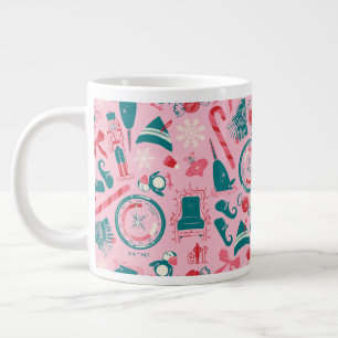 Grande Tasse Motif d'icône encadrée Elf Holiday