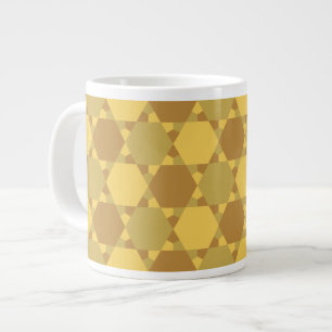 Grande Tasse Motif d'illusion optique étoile Brown de sable