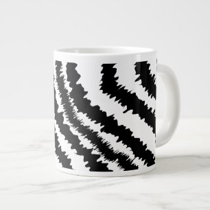 Grande Tasse Motif d'impression Zebra noir.