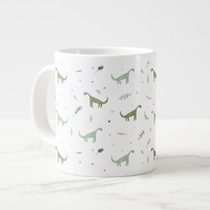Grande Tasse Motif Dinosaure Vert