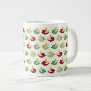 Grande Tasse Motif d'oiseaux