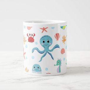 Grande Tasse Motif du monde marin