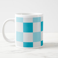 Motif en damier blanc et bleu