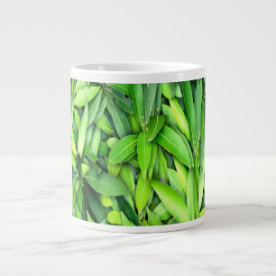 Grande Tasse Motif Feuille verdoyant - Nature Botanique