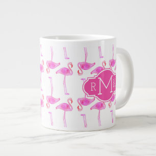 Grande Tasse Motif flamant rose Monogramme