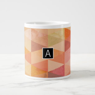 Grande Tasse Motif géométrique Triangle souple Monogramme