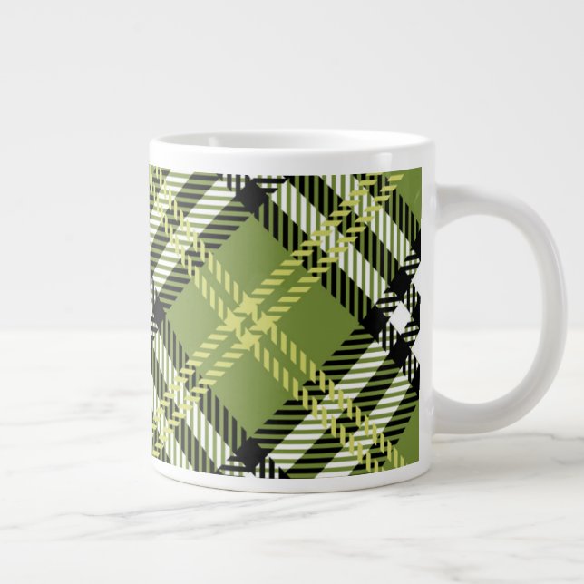 Grande Tasse Motif irlandais vert de plaid (Droite)