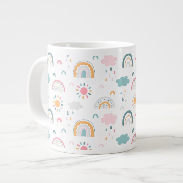 Grande Tasse Motif météorologique mignon (Devant gauche)