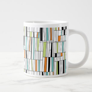 Grande Tasse Motif moderne du milieu du siècle
