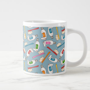 Grande Tasse Motif pour brosse à dents et dentifrice