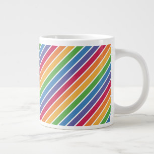 Grande Tasse Motif Rainbow Stripes