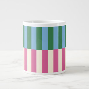 Grande Tasse Motif rayé vertical coloré