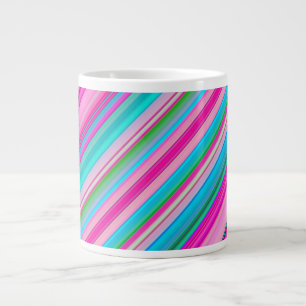 Grande Tasse Motif rayures couleurs arc-en-ciel vibrant-21056