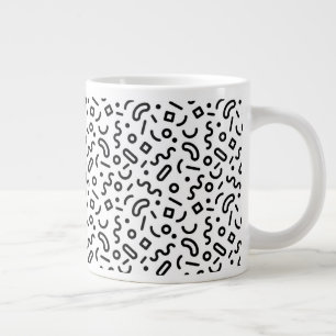Grande Tasse Motif Retro Squiggle