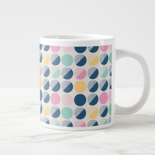 Grande Tasse Motif semi-circulaire rétro