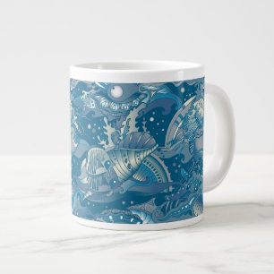 Grande Tasse Motif tropical de mer