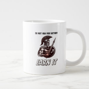 Grande Tasse Motivation du Guerrier Spartiate "Mérite-le" Croqu