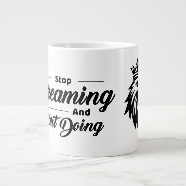 Grande Tasse  Motivational Quote Mug with Eagle (Devant)