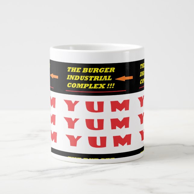 Grande Tasse mots de plaisanterie et motif (Devant)