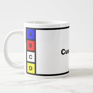 Grande Tasse Mug à 4 lettres personnalisable