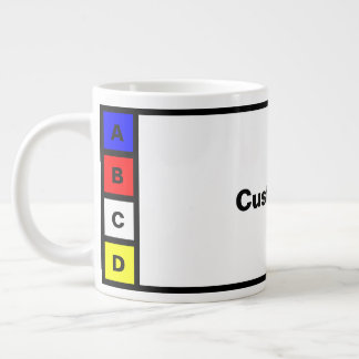 Grande Tasse Mug à 4 lettres personnalisable
