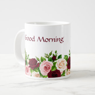 Grande Tasse Mug à café personnalisé floral