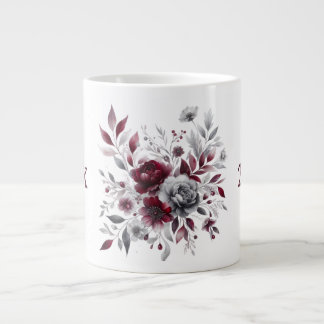 Grande Tasse Mug à café personnalisé floral